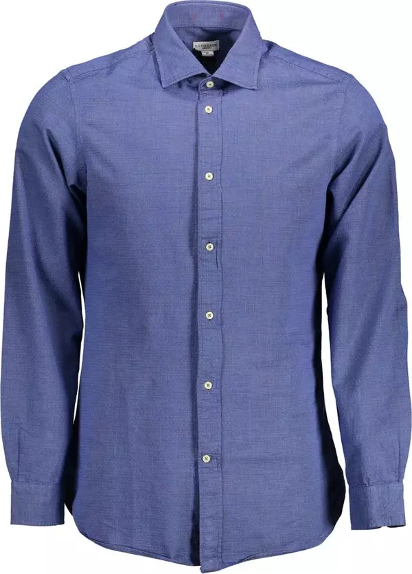 Blue Cotton Men's Shirt