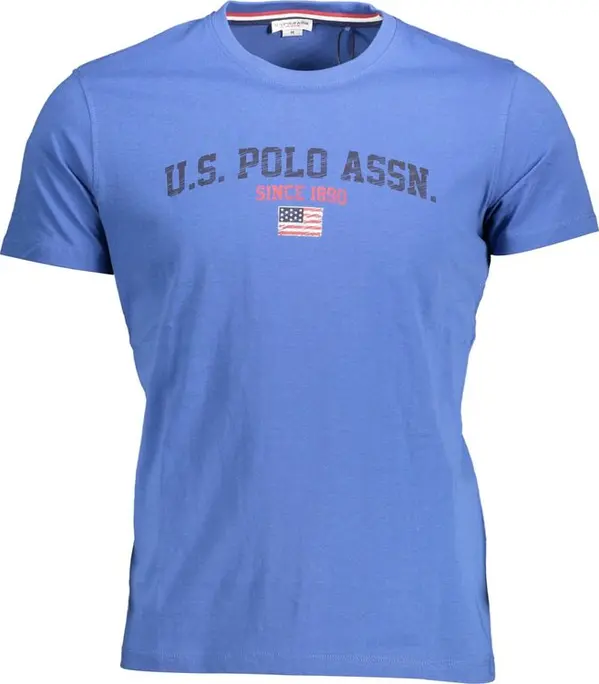 Blue Cotton Men's T-Shirt