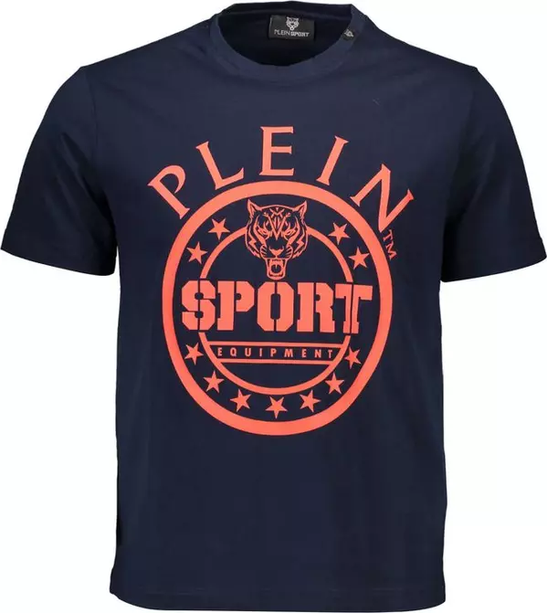 Blue Cotton Men's T-Shirt