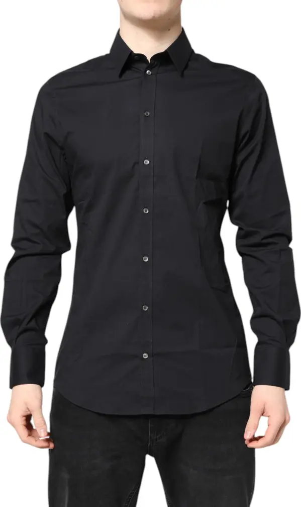 Black GOLD Cotton Long Sleeves Dress Shirt