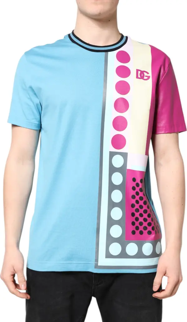 Multicolor Printed Logo Short Sleeve T-shirt