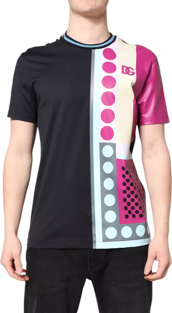 Multicolor Printed Logo Short Sleeve T-shirt