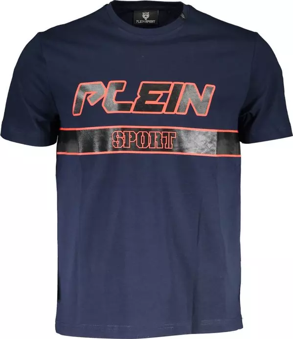 Blue Cotton Men T-Shirt