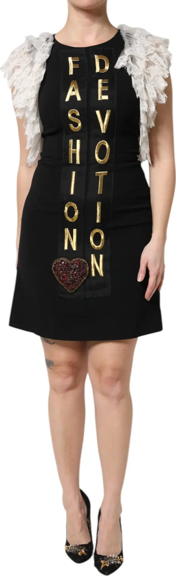 Black Fashion Devotion Embellish Mini Dress