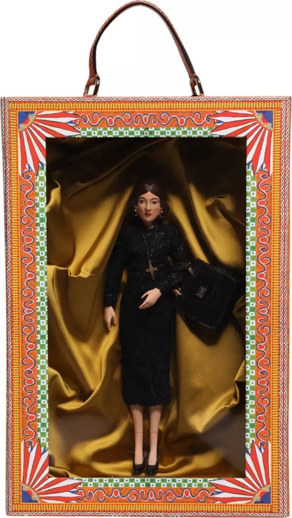 Black Dress Ceramic Porcelain Fashion Leather Sicily Dolls