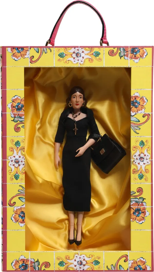 Black Dress Ceramic Porcelain Fashion Leather Sicily Dolls