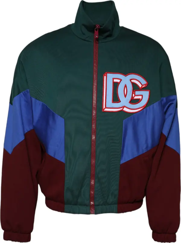 Multicolor Cotton Logo Full Zip Jacket