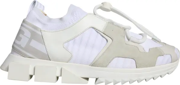 White Mesh Sorrento Trekking Sneakers Shoes