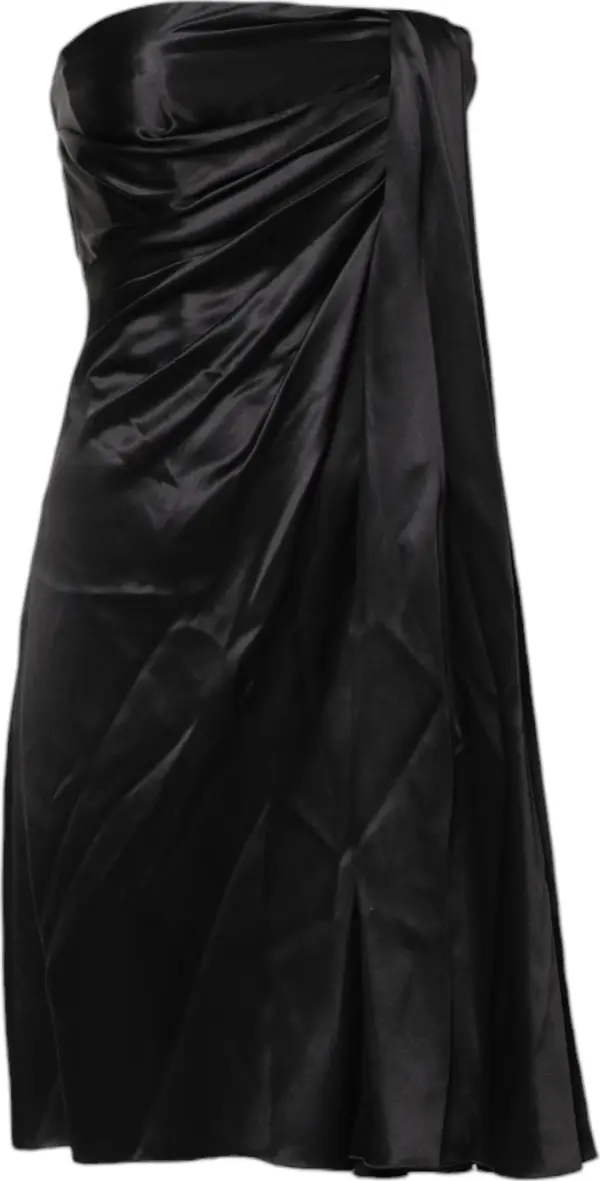 Black Strapless Sheath A-line Mini Dress