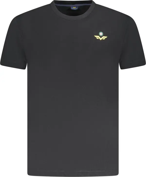Black Cotton Men T-Shirt
