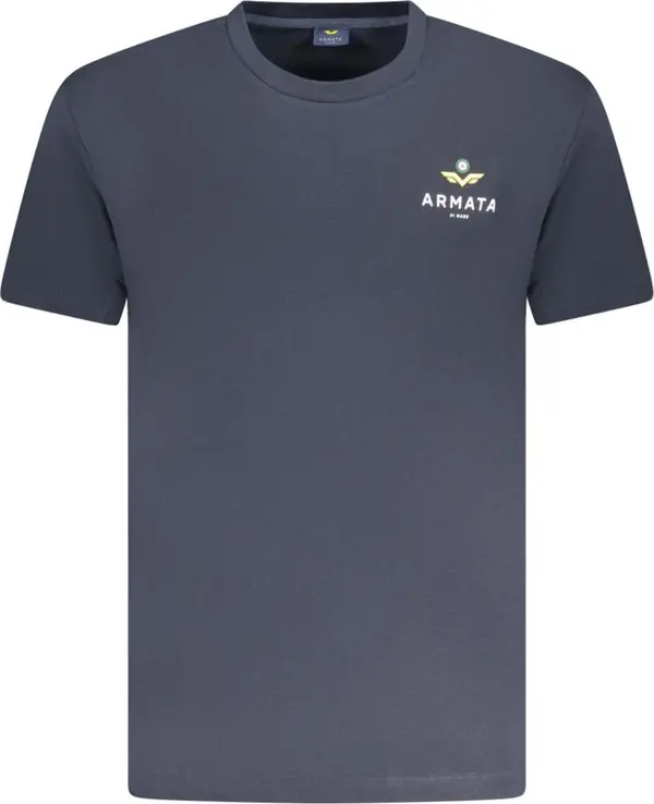 Blue Cotton Men T-Shirt