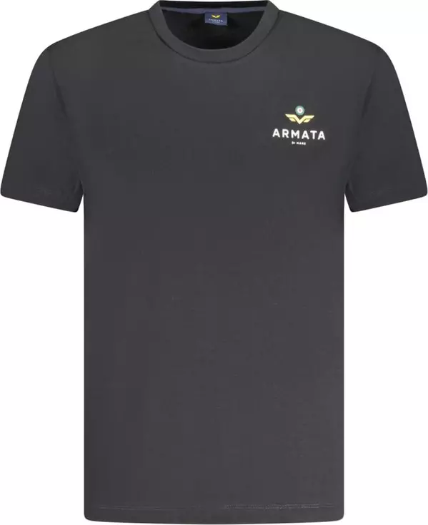 Black Cotton Men T-Shirt