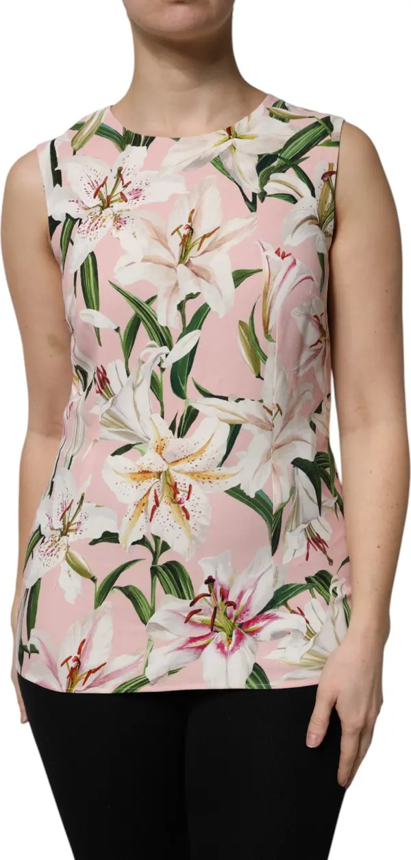 Multicolor Floral Print Round Neck Tank Top