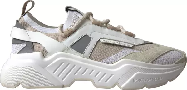 Sneakers White Beige Leather Sport DAYMASTER Shoes