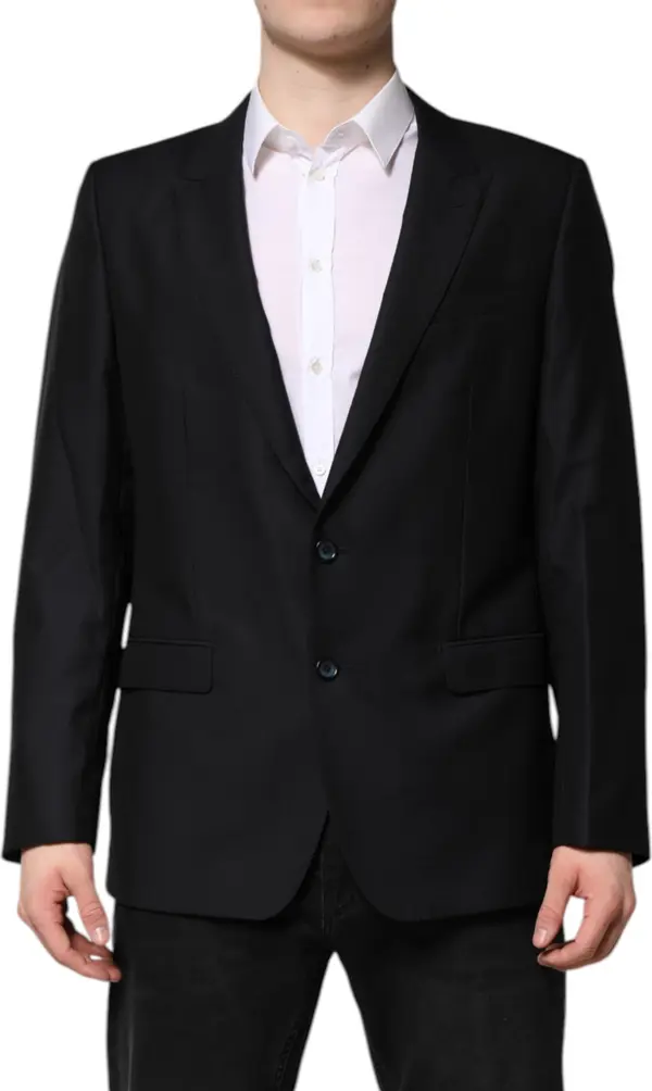 Dark Blue MARTINI Wool Blazer Coat Jacket