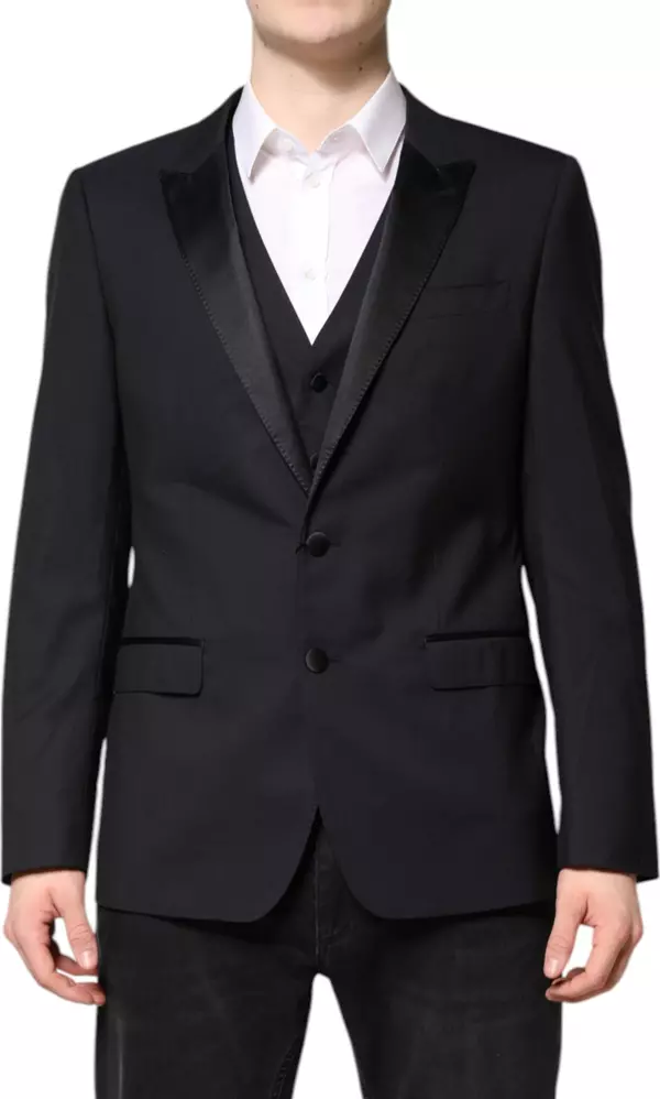 Dark Blue MARTINI Wool Suit 2 Piece Jacket