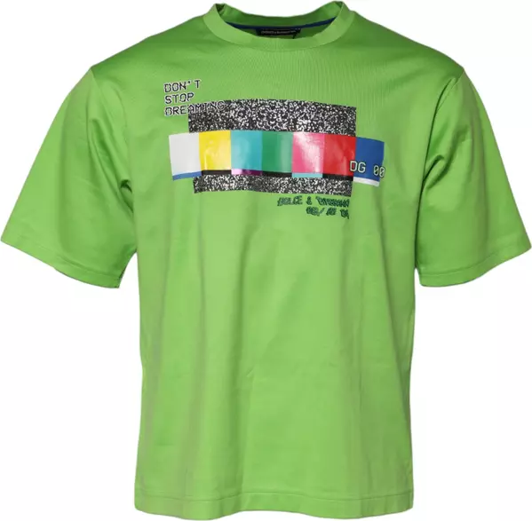 Green Graphic Printed Round Neck T-shirt