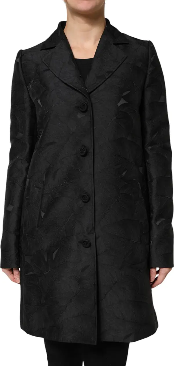Black Single Breasted Trench Coat Jacket