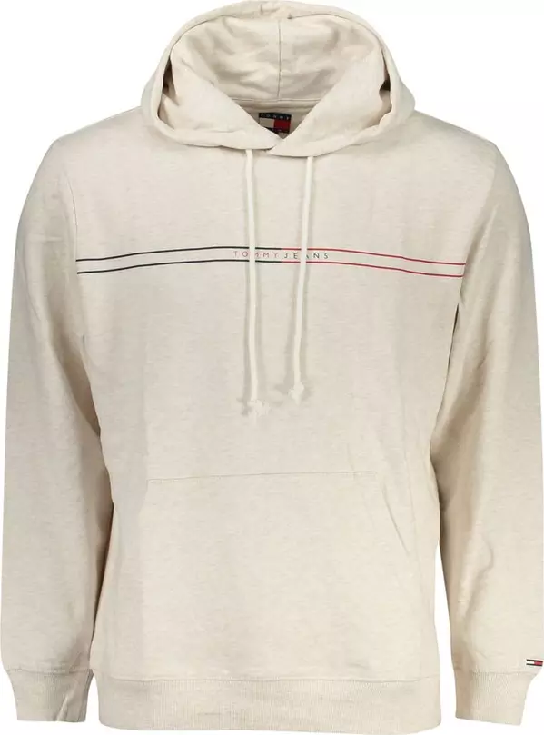 Beige Cotton Men's Hoodie