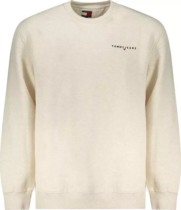 Beige Cotton Men Sweatshirt