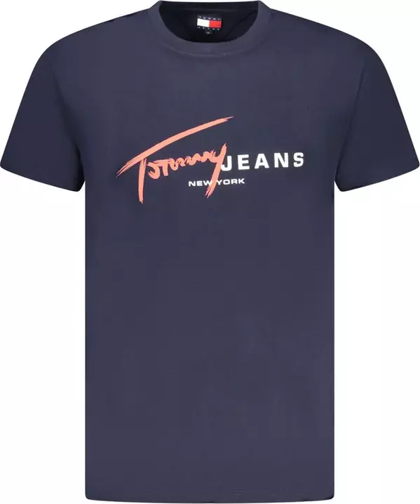 Blue Cotton Men's T-Shirt