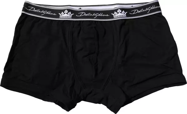 Black Cotton Stretch Regular Boxer Underwear