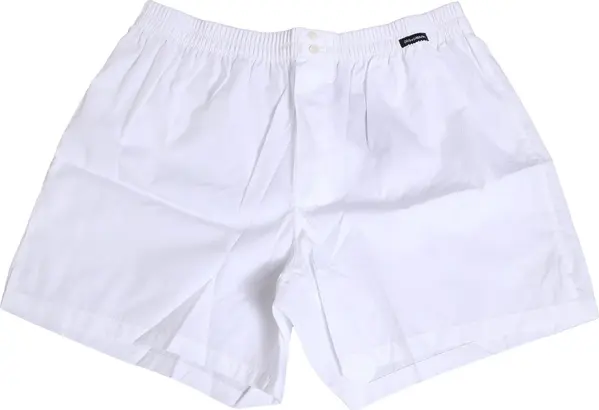 White Cotton Regular Boxer Shorts Underwear