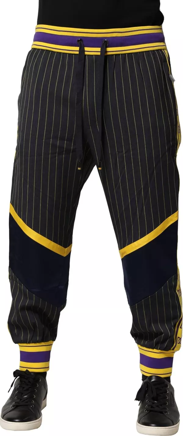 Multicolor Stripes Wool Jogger Pants