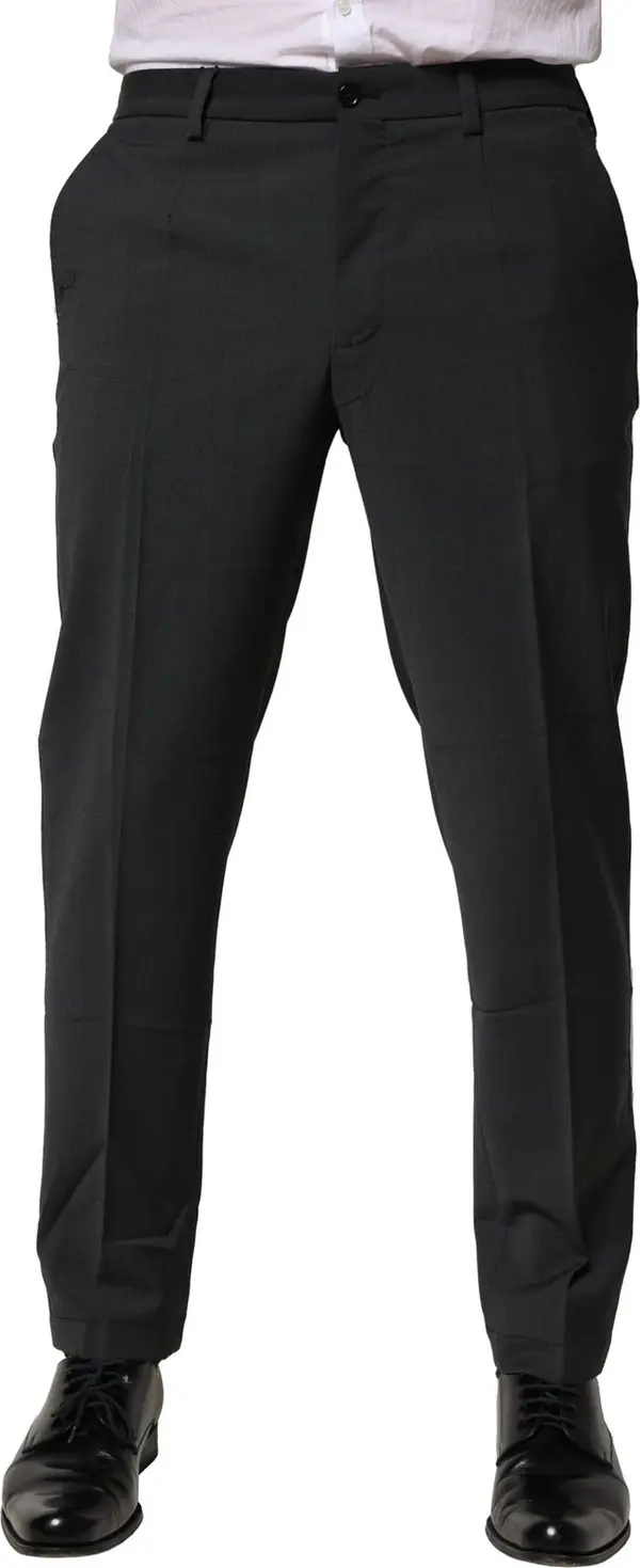 Black Wool Dress Slim Formal Pants