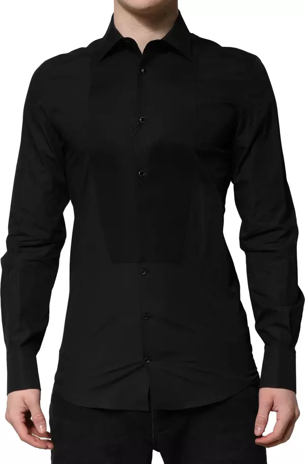 Black GOLD Long Sleeves Dress Formal Shirt