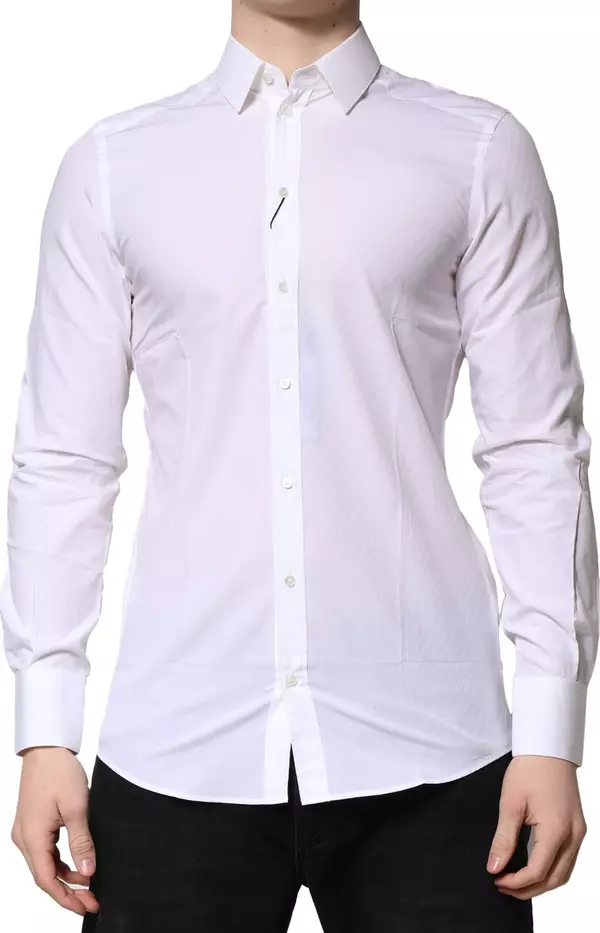 White MARTINI Long Sleeves Dress Formal Shirt