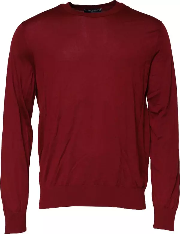 Maroon Cashmere Crew Neck Sweatshirt Sweater