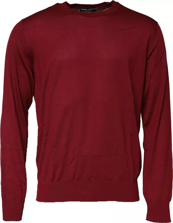 Maroon Cashmere Crew Neck Sweatshirt Sweater