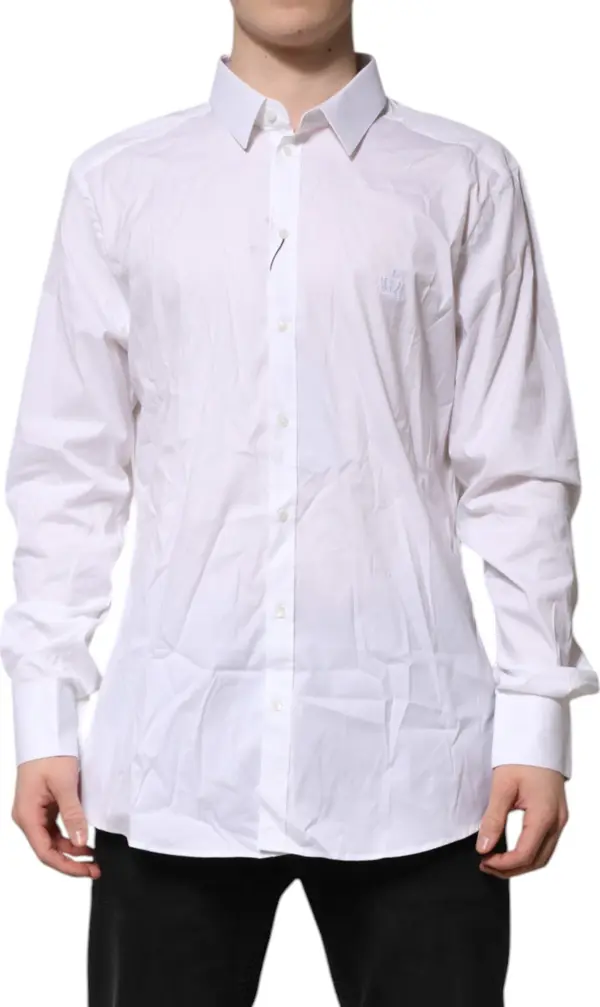 White GOLD Cotton Men Dress Formal Shirt