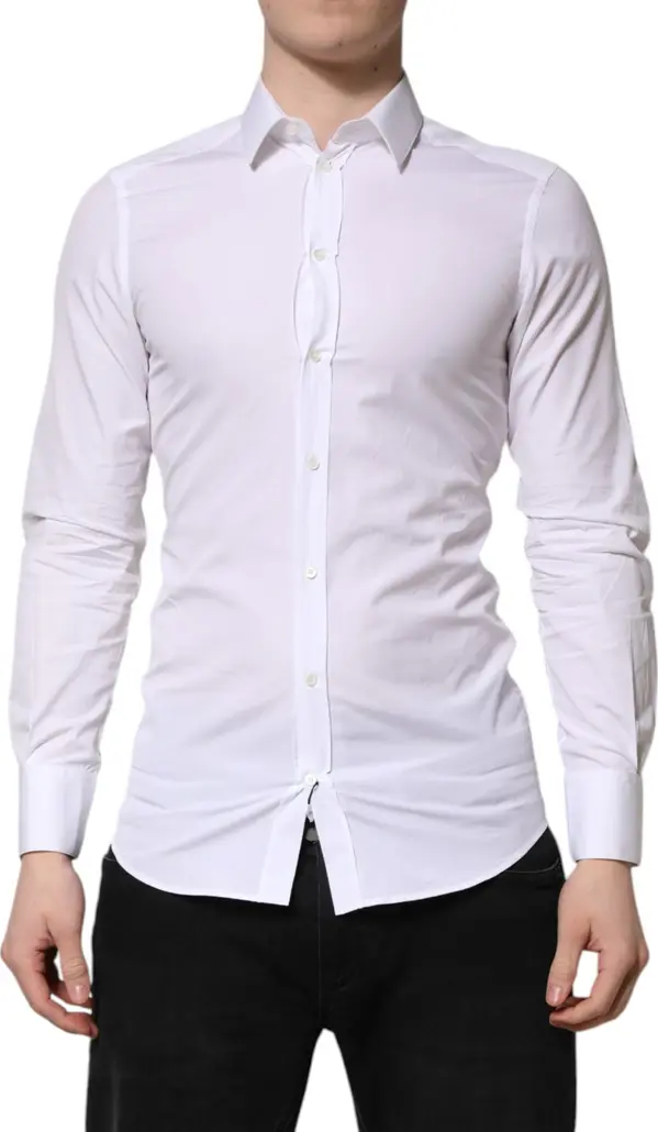 White GOLD Cotton Long Sleeve Men Formal Shirt