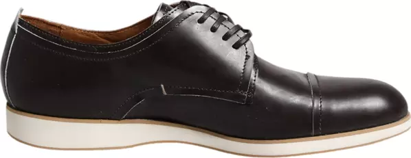 Dark Brown Leather Derby Lace Up Dress Formal Shoes