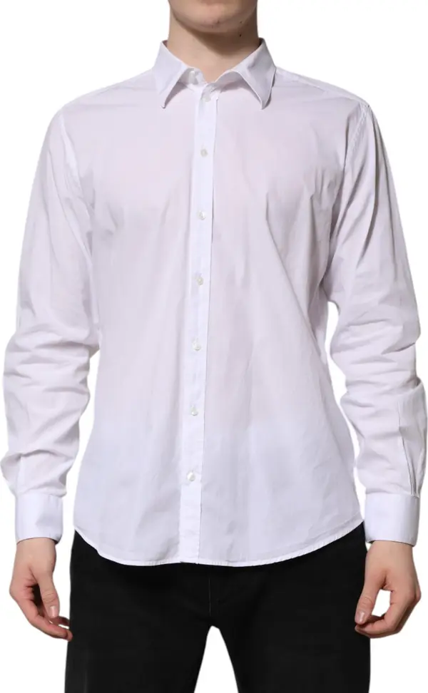 White Cotton STAFF Long Sleeves Formal Shirt