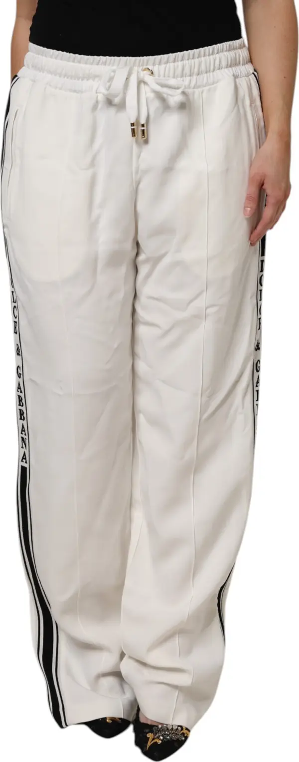 White Jogger Sweatpants Pants