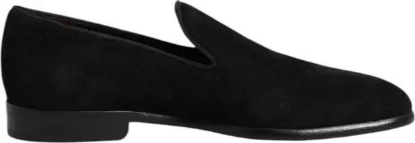 Black Suede Slip On Loafers Formal Shoes