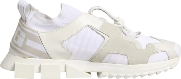 White Mesh Sorrento Trekking Sneakers Shoes