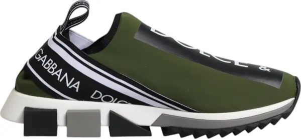 Green Black Slip On Sorrento Sneakers Shoes