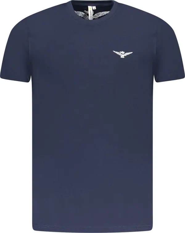 Blue Cotton Men T-Shirt
