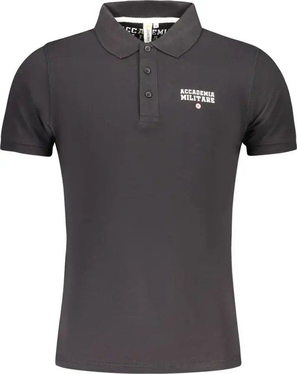 Black Cotton Men Polo