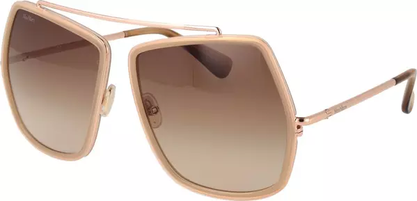 Beige Metal Sunglasses
