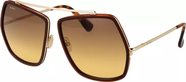 Brown Metal Sunglasses