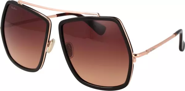 Brown Metal Sunglasses