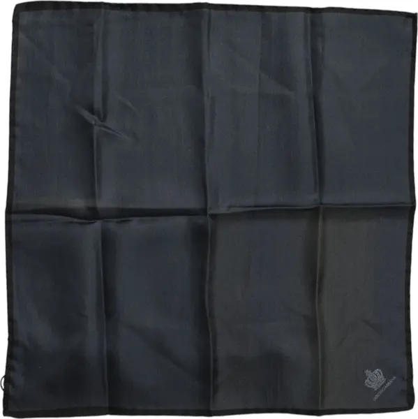 Blue DG Crown Silk Square Men Foulard Scarf