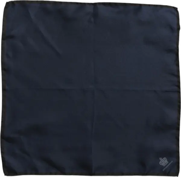 Blue DG Crown Silk Square Men Foulard Scarf