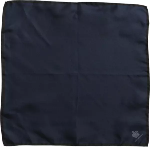 Blue DG Crown Silk Square Men Foulard Scarf