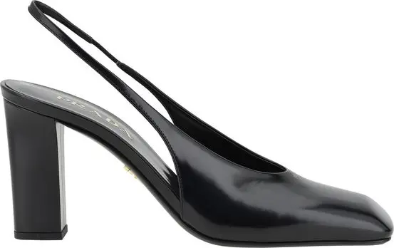 Black Calf Leather Pumps